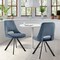 Armen Living Lexi Dining Room Accent Chair in Blue Velvet and Black Finish, PK2 LCLESIBLU - alternate 8